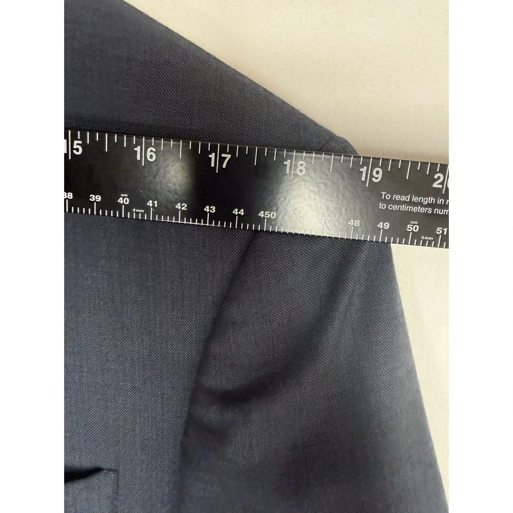 Indochino Luxury Wool Blazer Sportcoat 40R Navy Blue Jellyfish Lining Custom